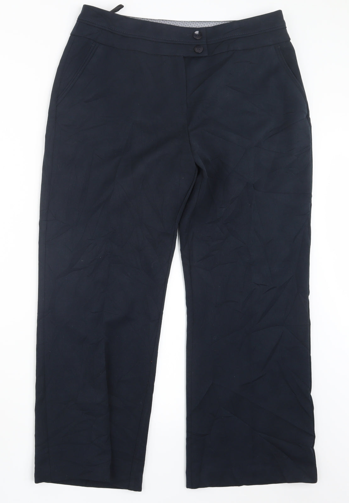 David Emanuel Womens Blue   Trousers  Size 12 L25.5 in