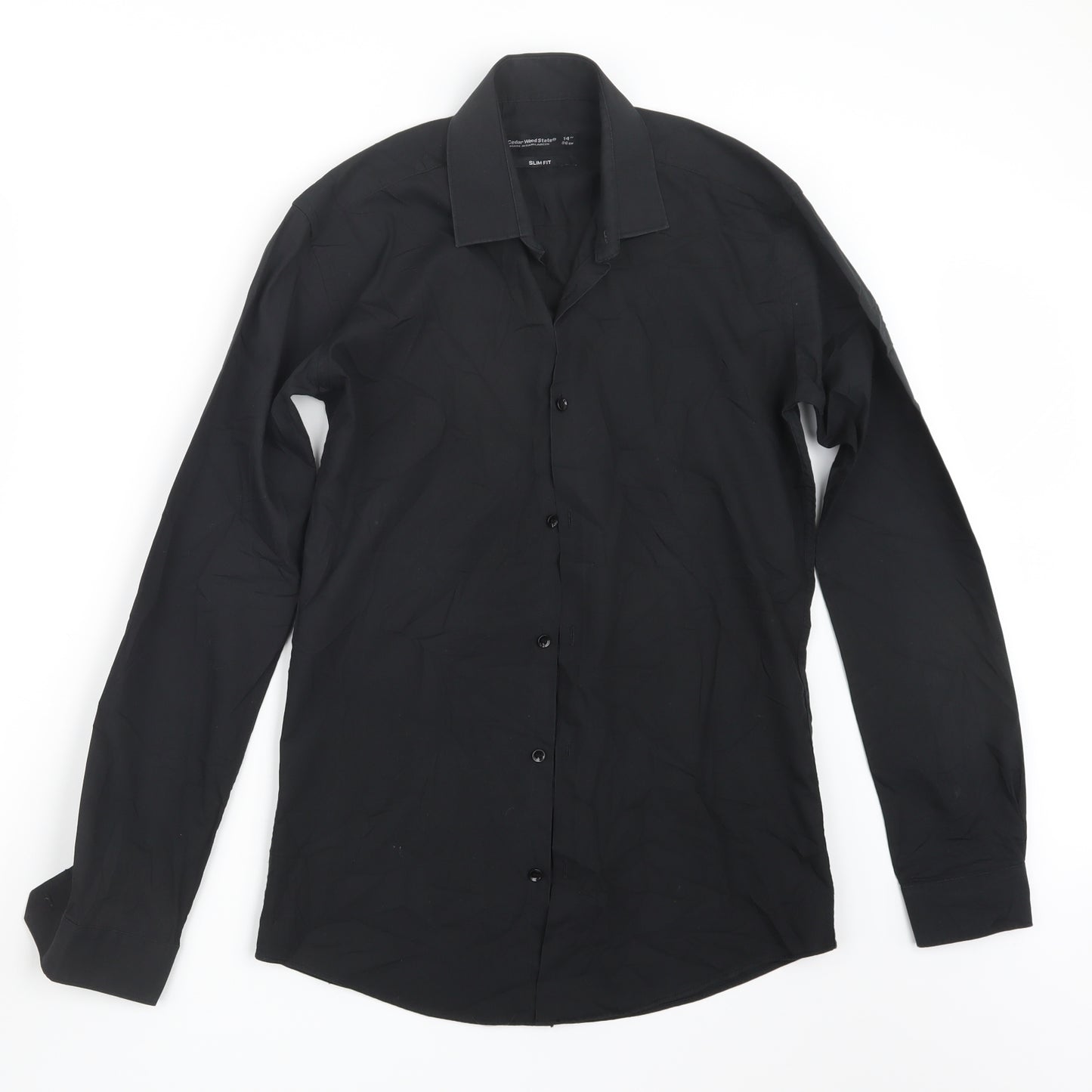 Cedar Wood State Mens Black    Button-Up Size 14