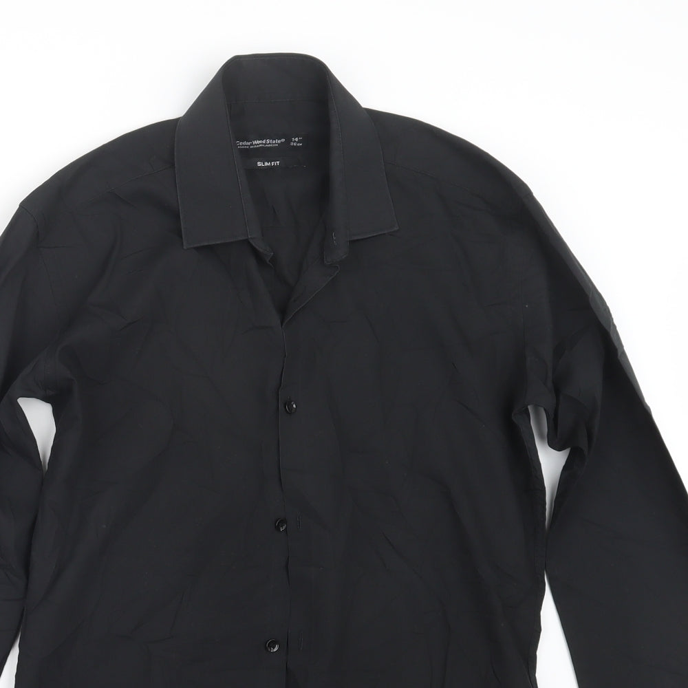 Cedar Wood State Mens Black    Button-Up Size 14