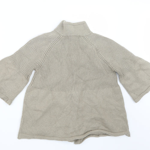 Zara Womens Beige  Knit Cardigan Jumper Size S