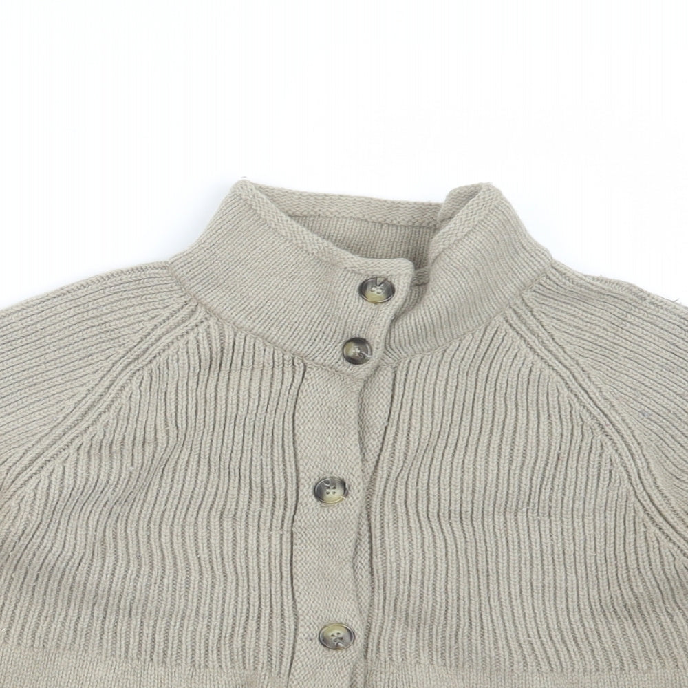 Zara Womens Beige  Knit Cardigan Jumper Size S