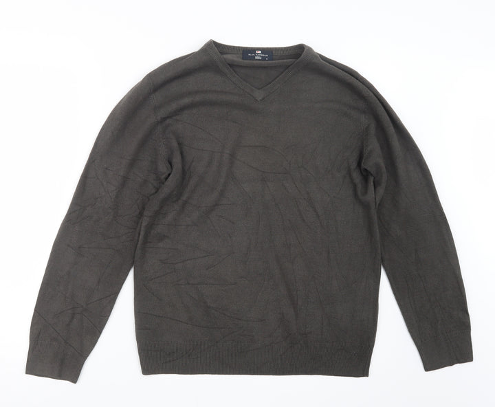 Blue Harbour Mens Brown Knit Pullover Jumper Size S