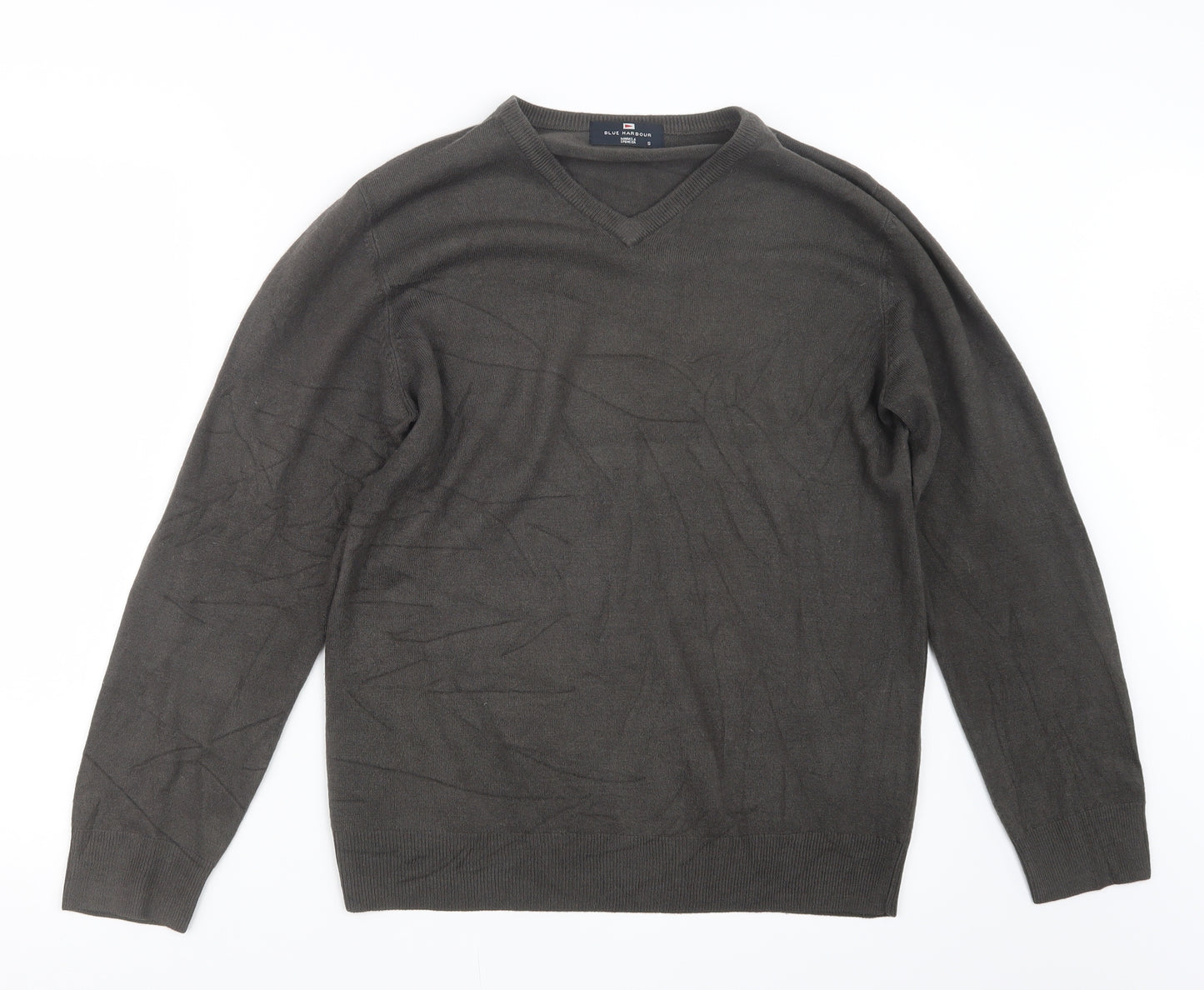 Blue Harbour Mens Brown  Knit Pullover Jumper Size S