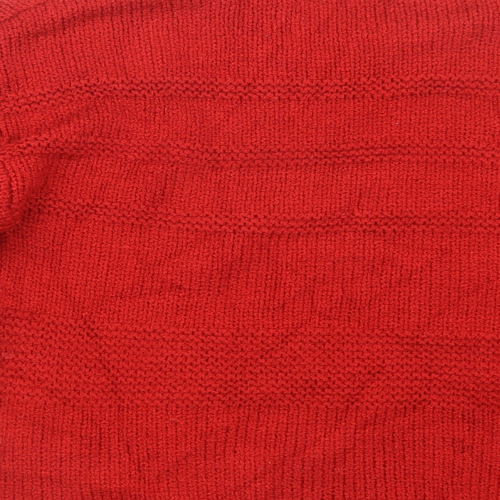White Closet Womens Red  Knit Pullover Jumper Size 10