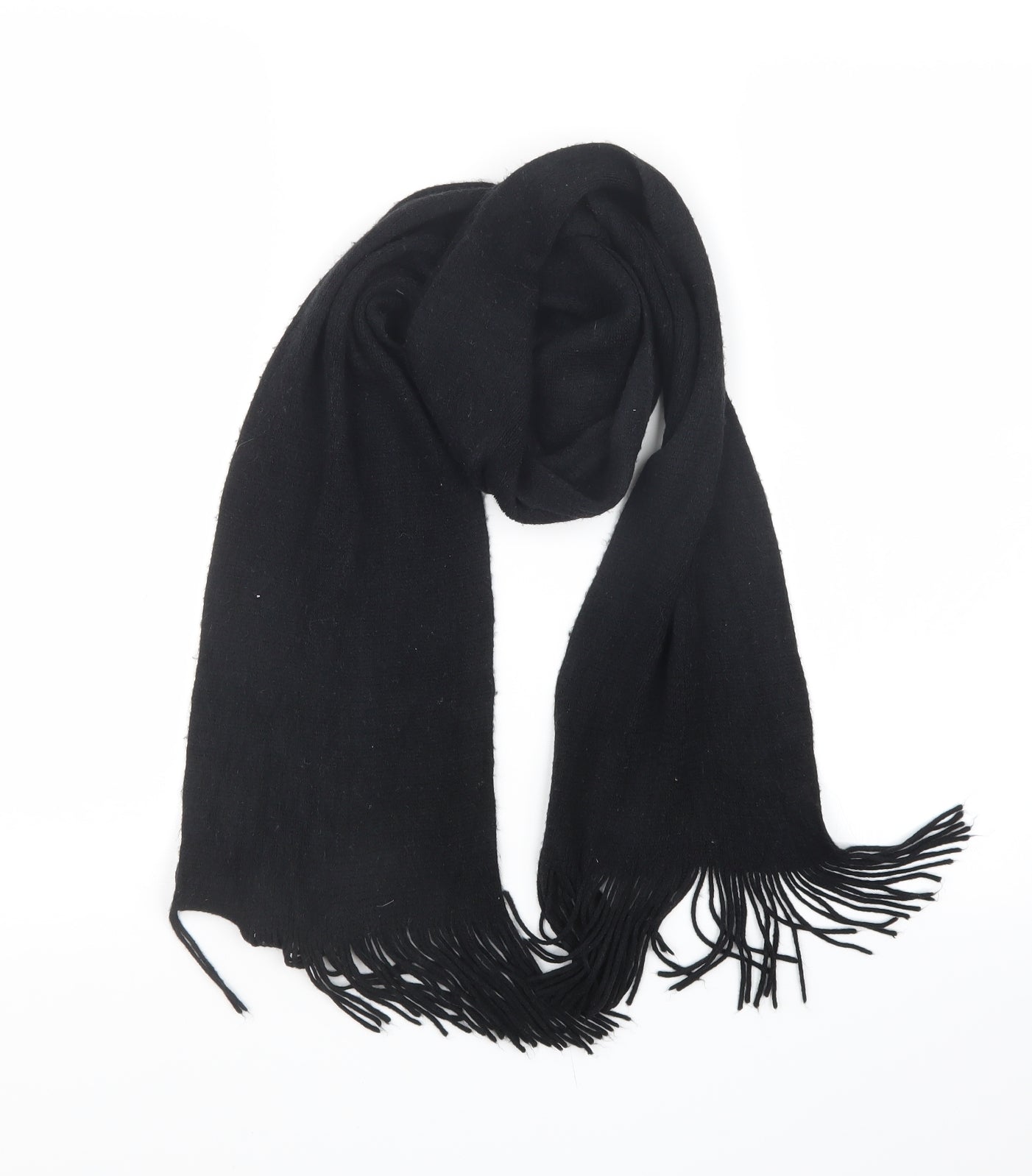Preworn Womens Black  Knit  Scarf