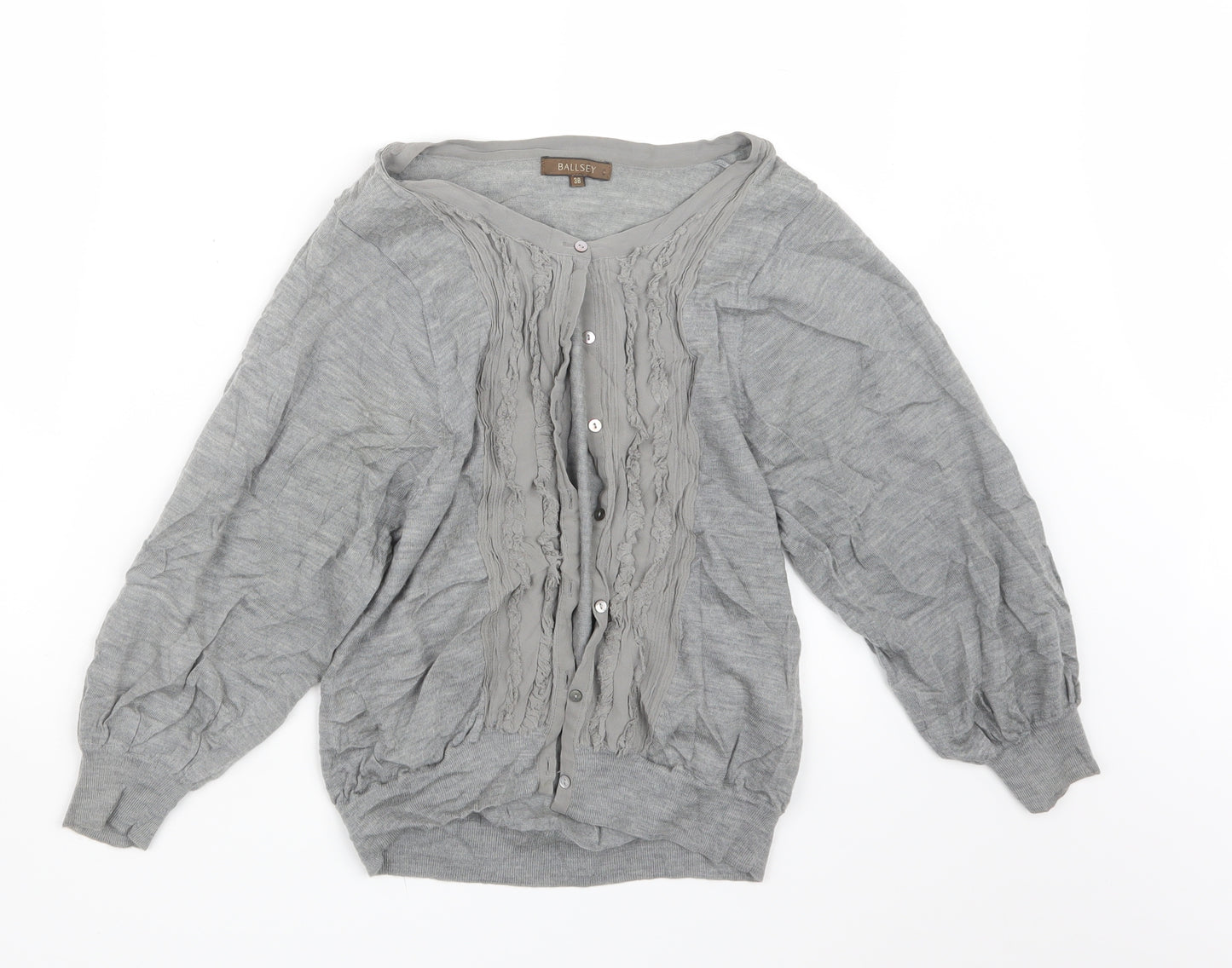 BALLSEY Womens Grey  Knit Cardigan Jumper Size 10