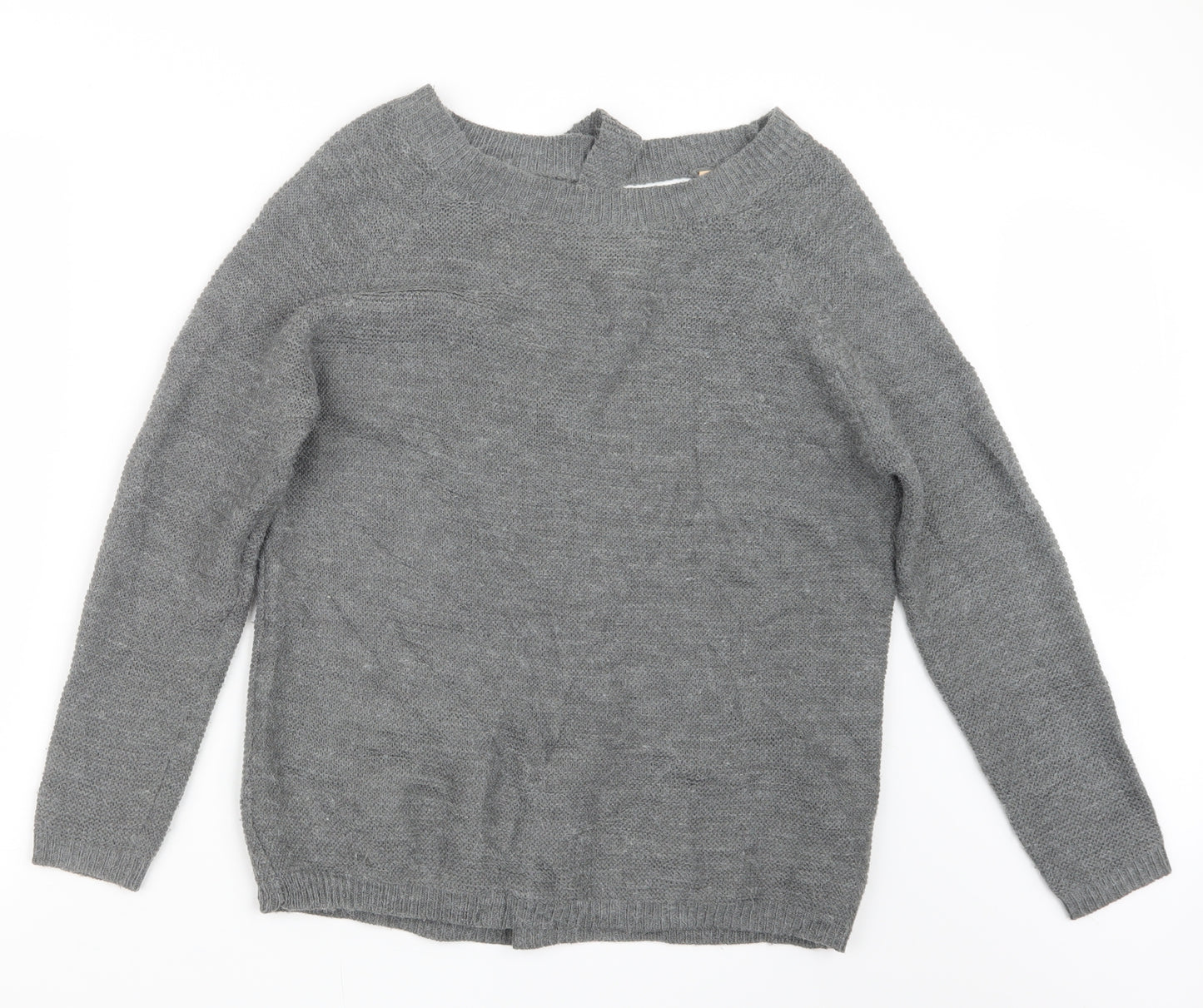 Memory & Co Womens Grey  Knit Pullover Jumper Size L