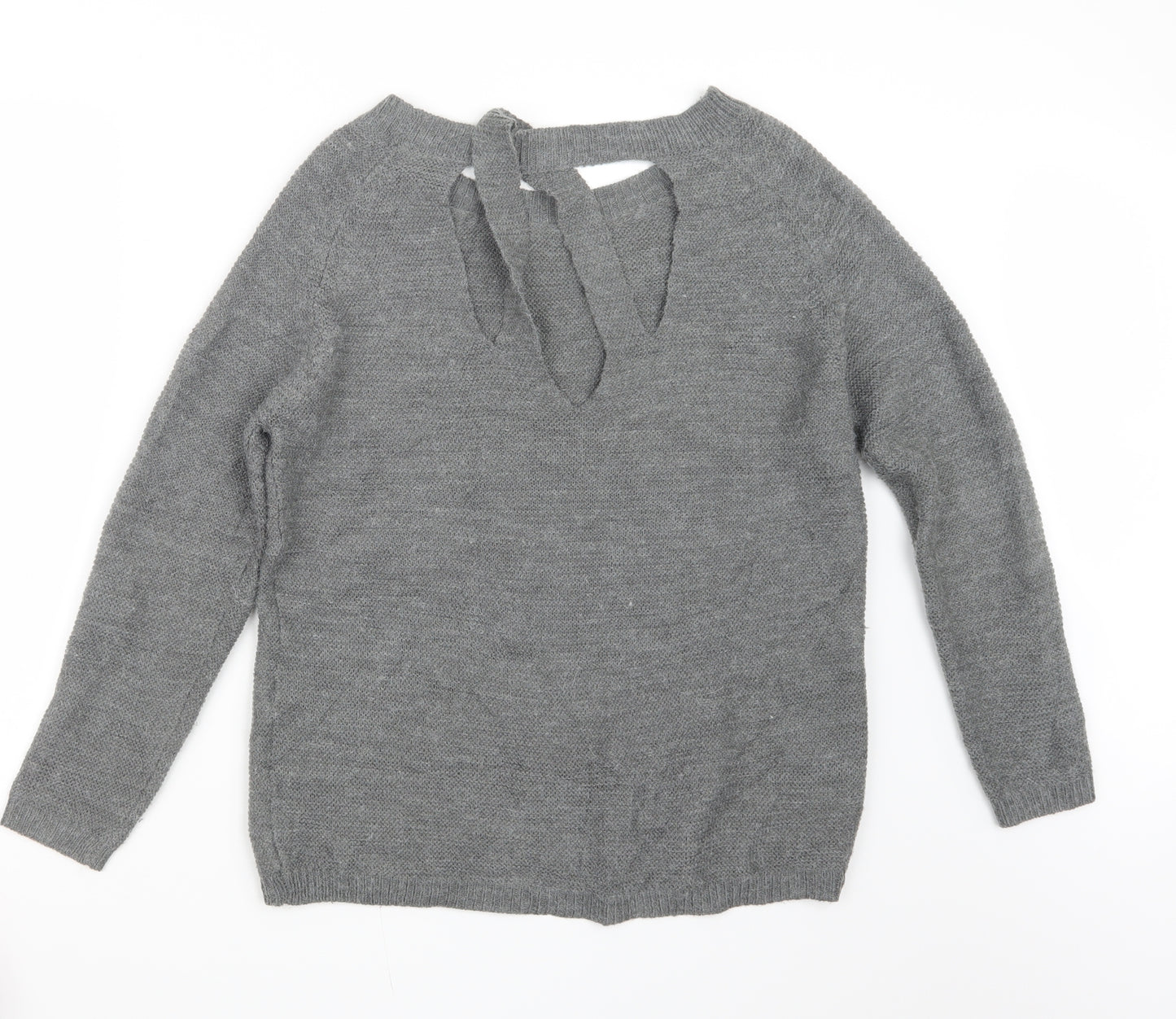 Memory & Co Womens Grey  Knit Pullover Jumper Size L