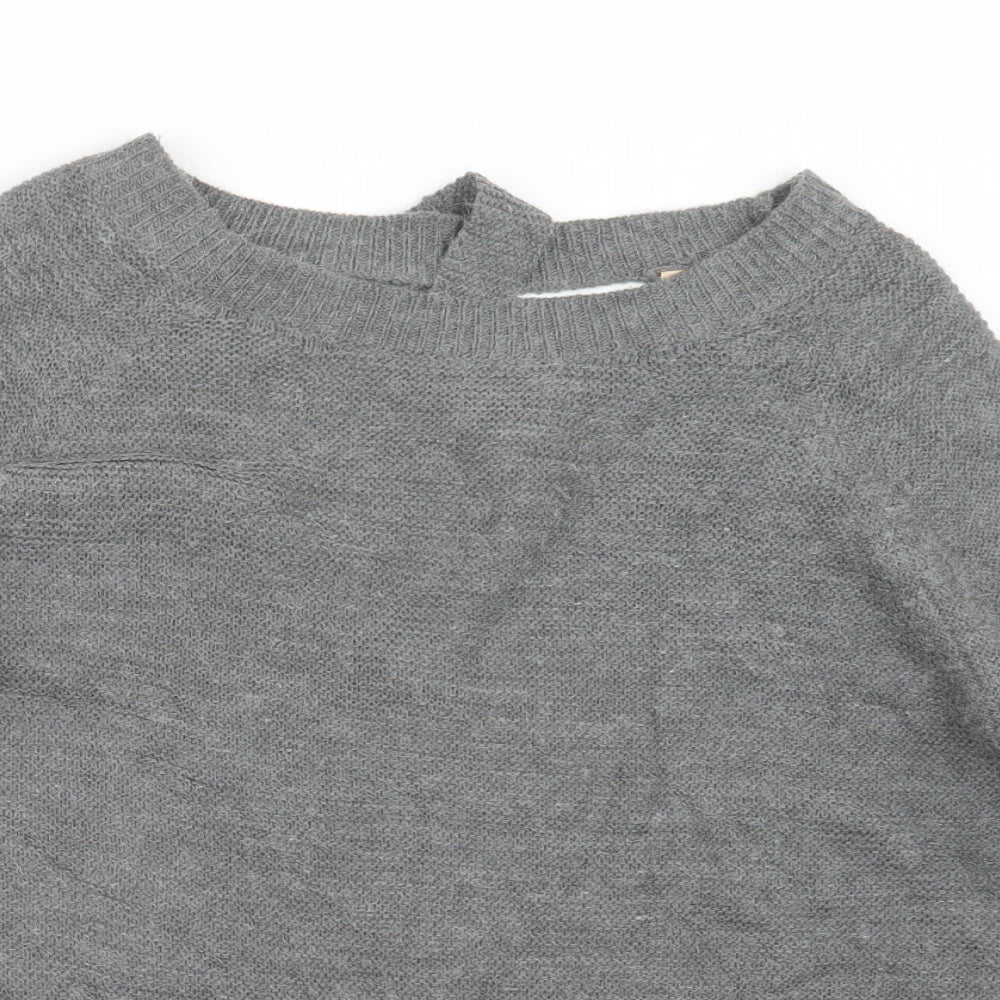Memory & Co Womens Grey  Knit Pullover Jumper Size L