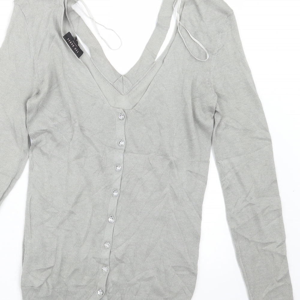 Ted Baker Womens Grey  Knit Pullover Jumper Size S