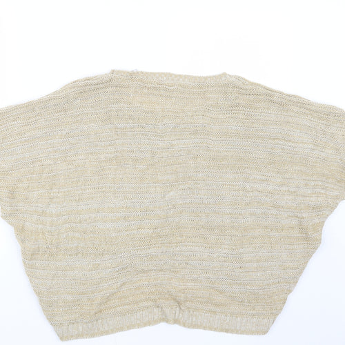 New Look Womens Beige  Knit Pullover Jumper Size 8