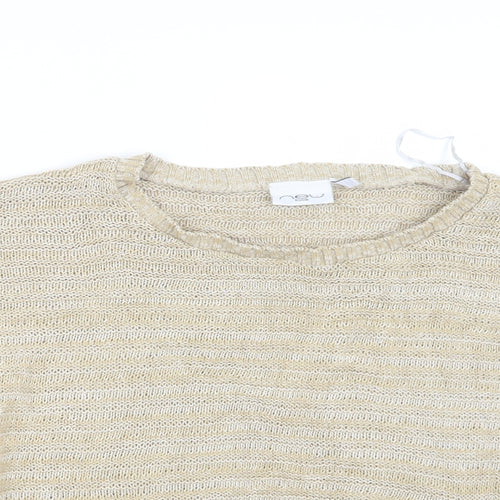 New Look Womens Beige  Knit Pullover Jumper Size 8