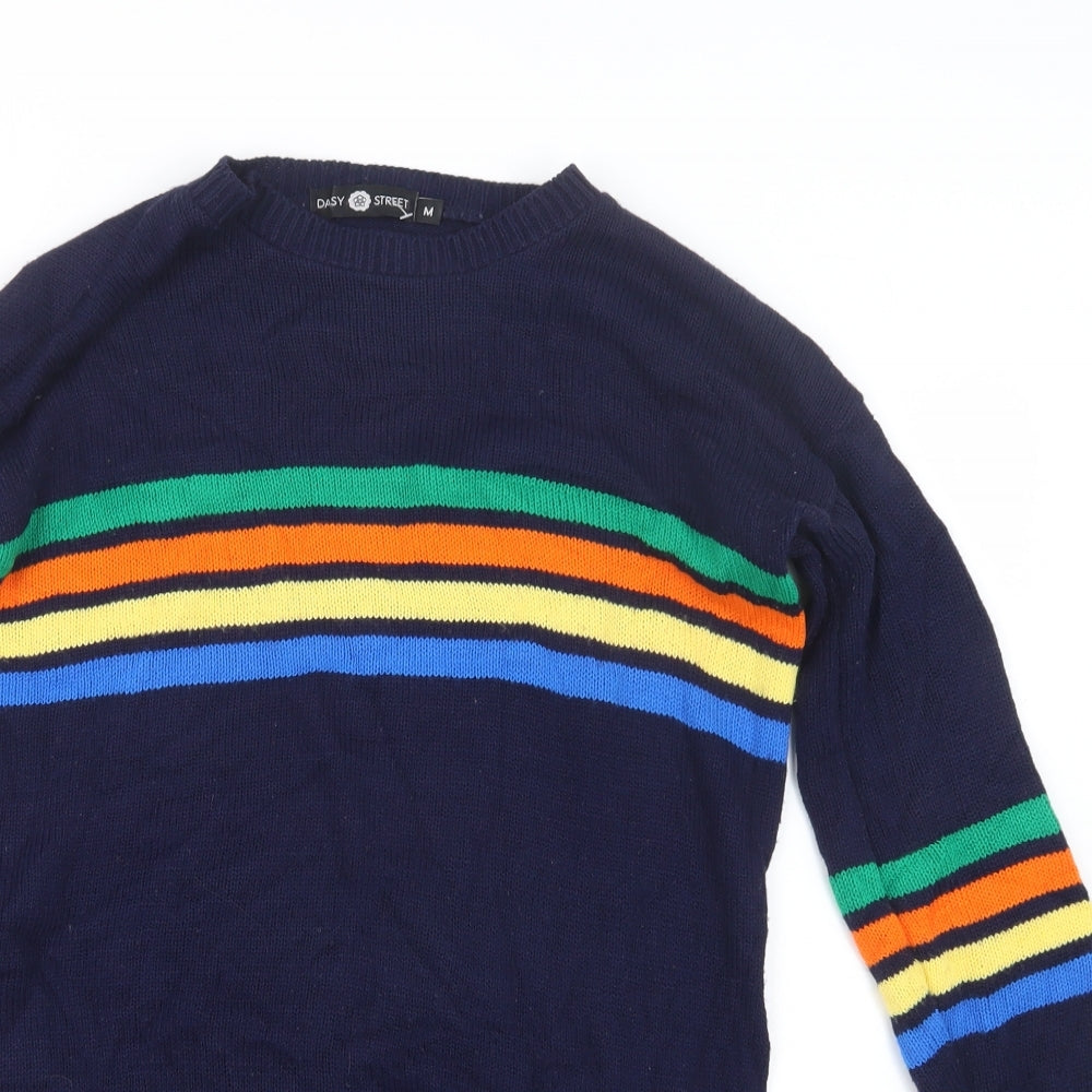 Daisy Street Womens Blue  Knit Pullover Jumper Size M