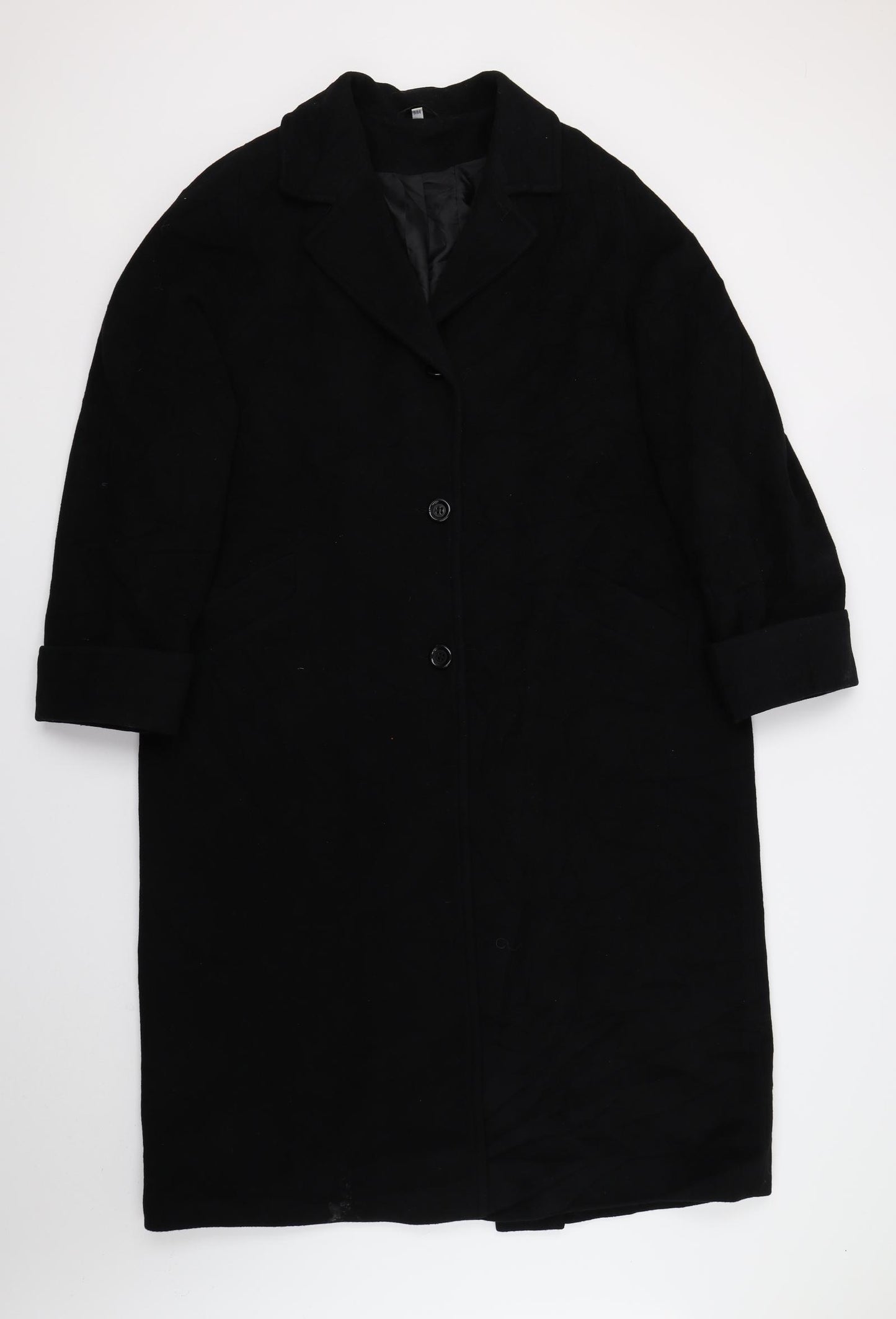 Eleganze Womens Black   Overcoat Coat Size 18