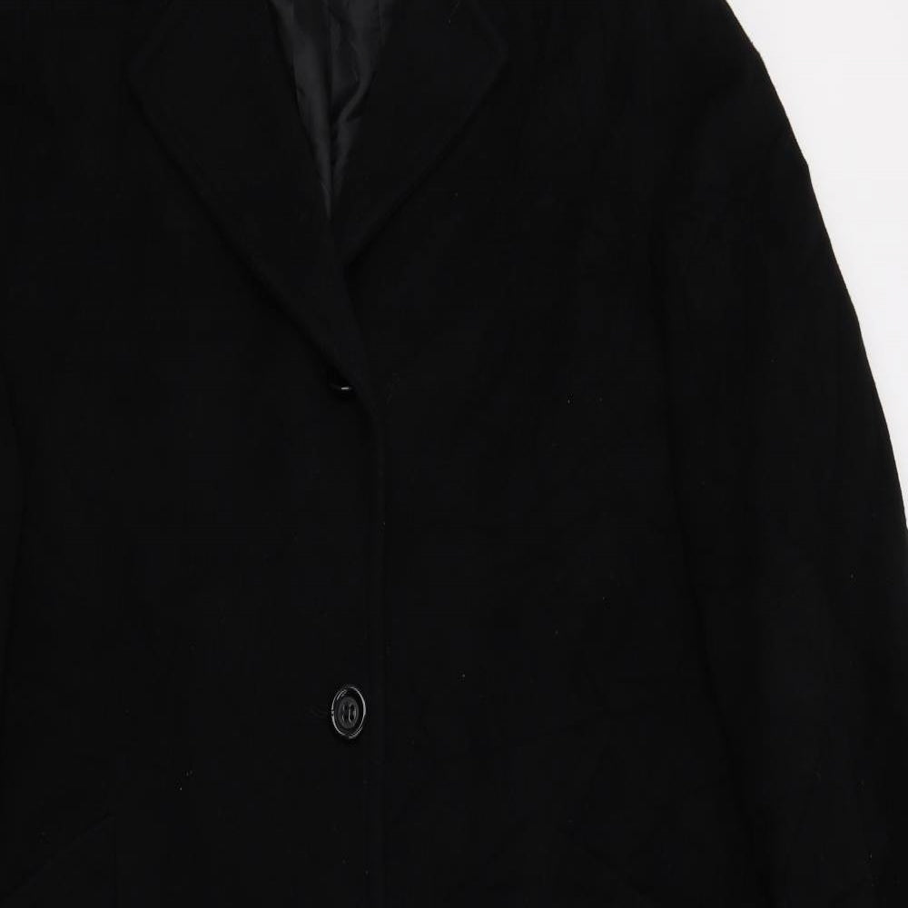Eleganze Womens Black   Overcoat Coat Size 18