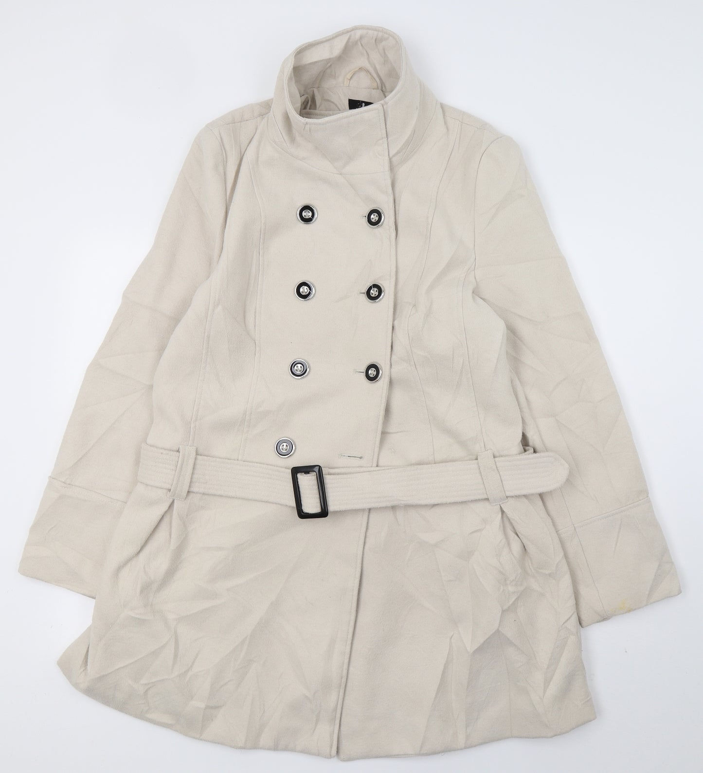 Atmosphere Womens Ivory   Overcoat Coat Size 16