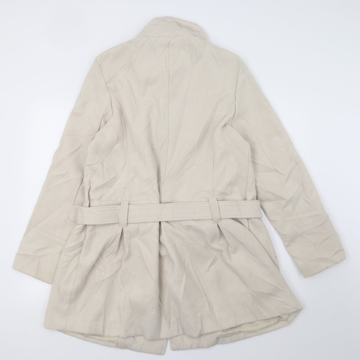 Atmosphere Womens Ivory   Overcoat Coat Size 16