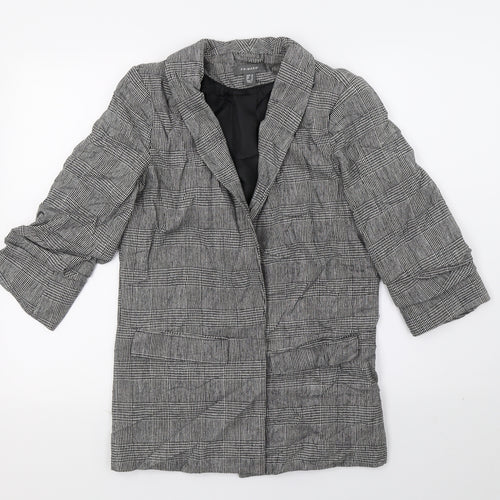 Primark Womens Grey Plaid  Jacket Blazer Size 10