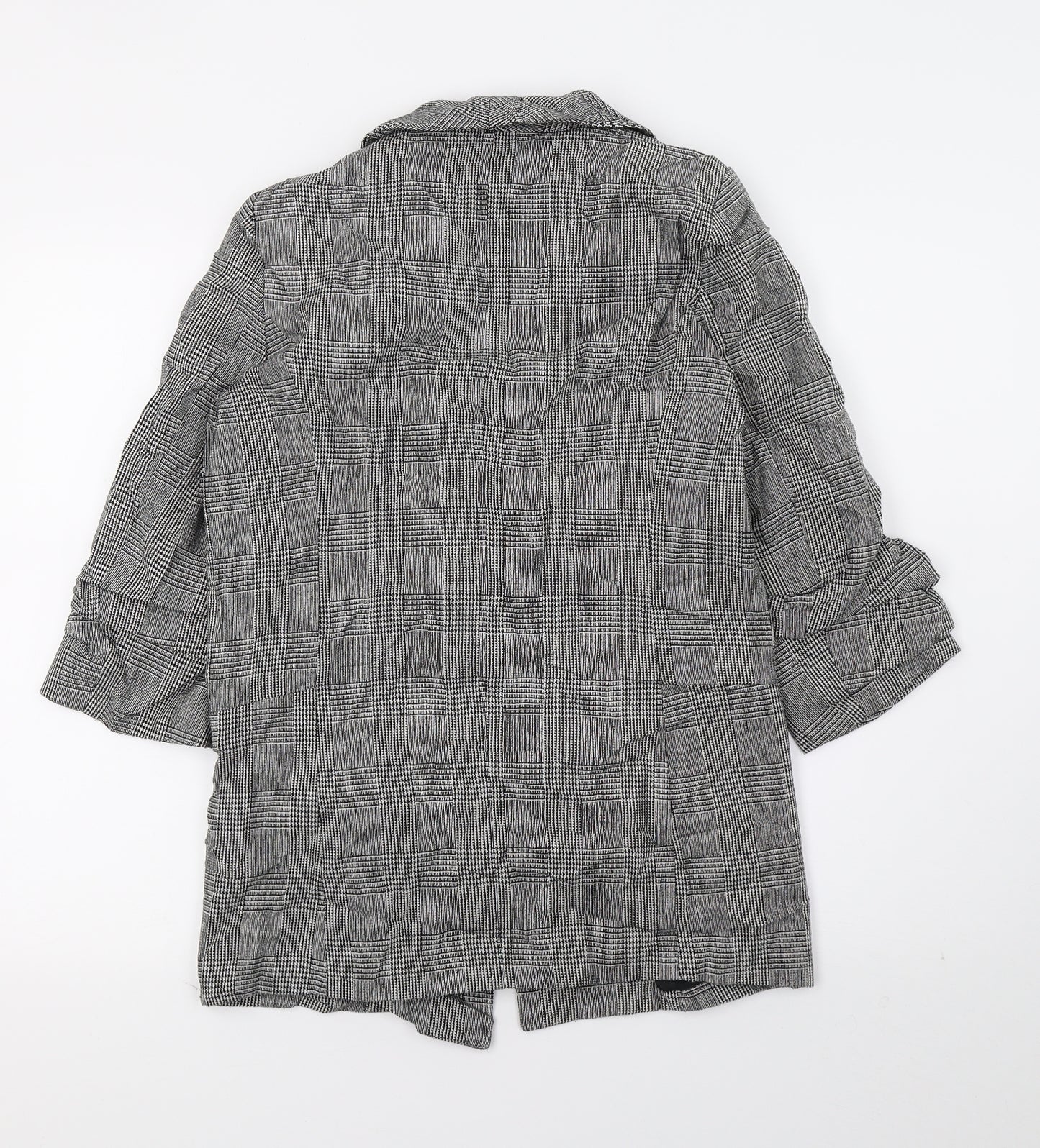 Primark Womens Grey Plaid  Jacket Blazer Size 10