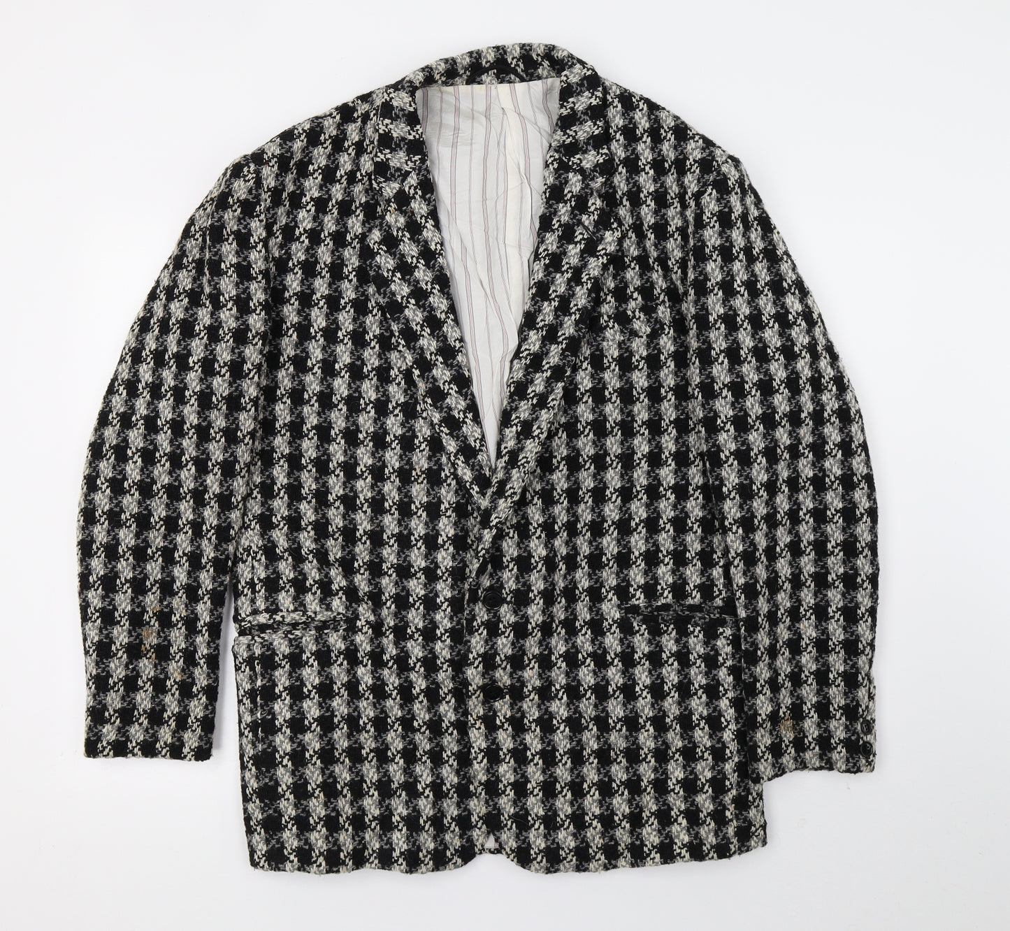 Boys Own Mens Black Houndstooth  Jacket Blazer Size M
