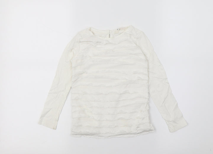H&M Girls White  Jersey Basic T-Shirt Size 3-4 Years