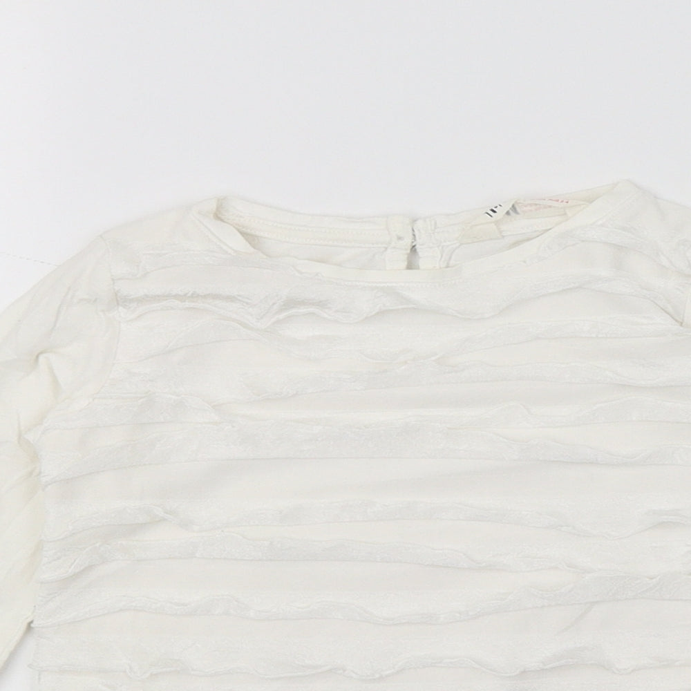 H&M Girls White  Jersey Basic T-Shirt Size 3-4 Years