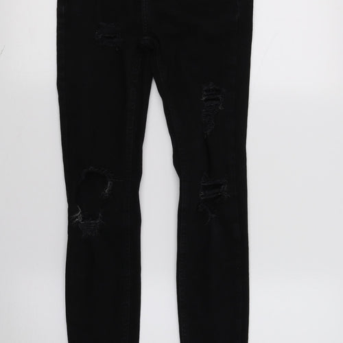Denim & Co. Womens Black  Denim Skinny Jeans Size 6 L27 in