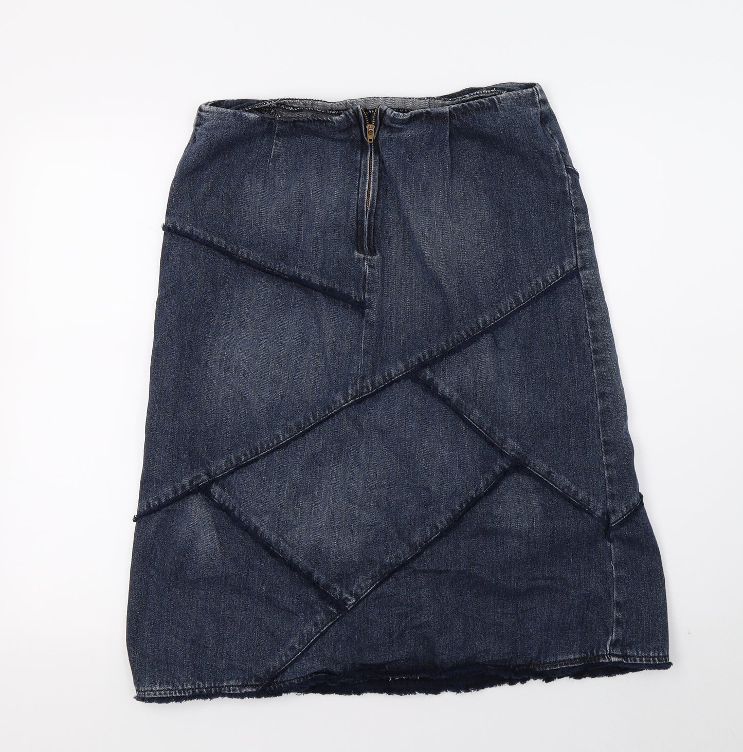 Platform Womens Blue  Denim A-Line Skirt Size 12