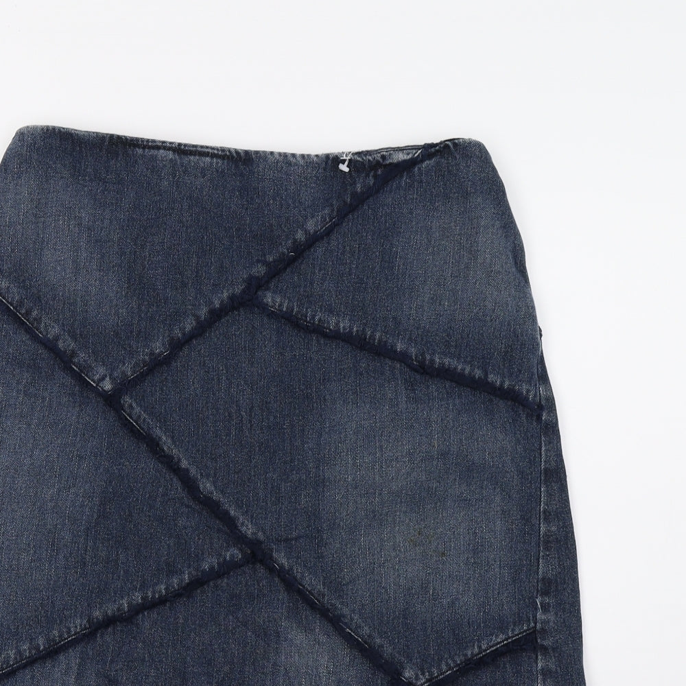 Platform Womens Blue  Denim A-Line Skirt Size 12