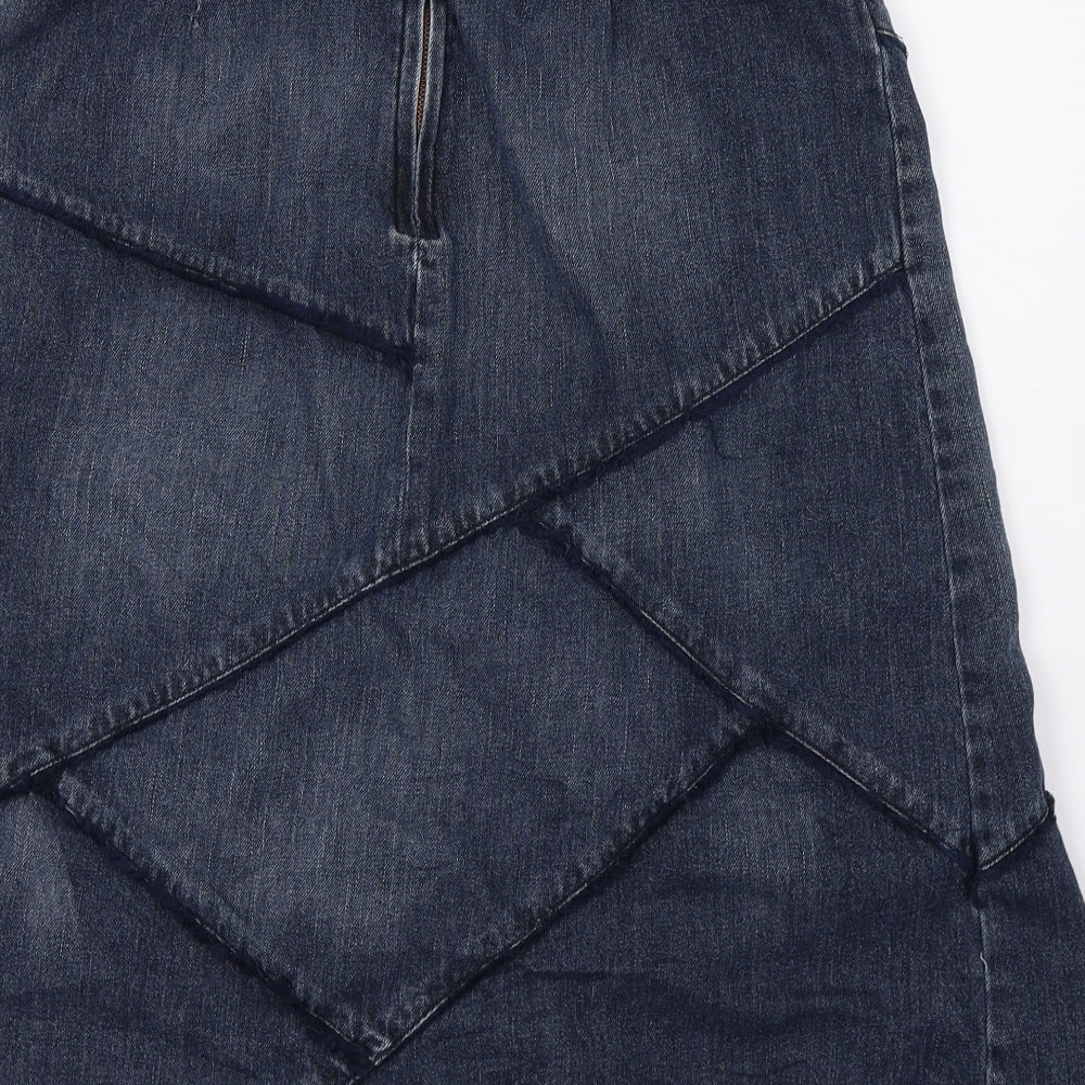 Platform Womens Blue  Denim A-Line Skirt Size 12