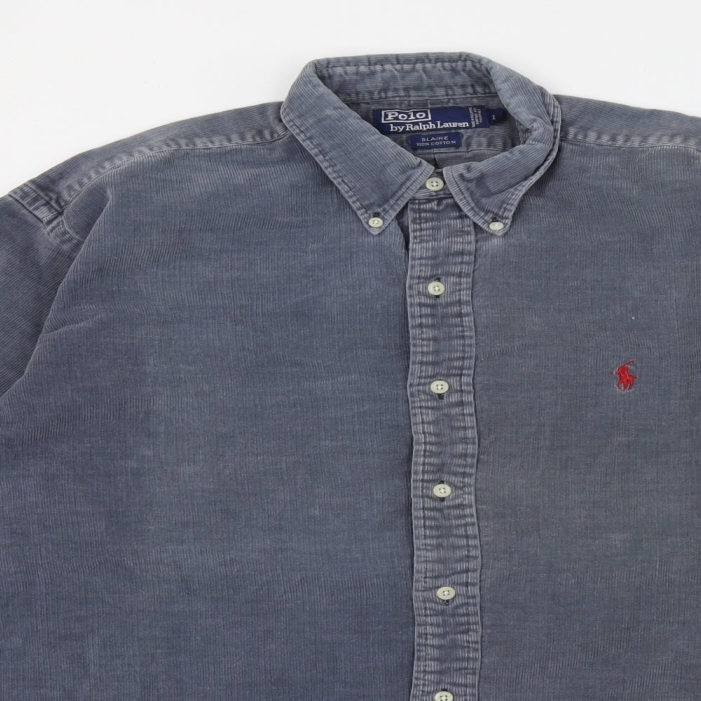Polo Ralph Lauren Mens Grey    Button-Up Size L