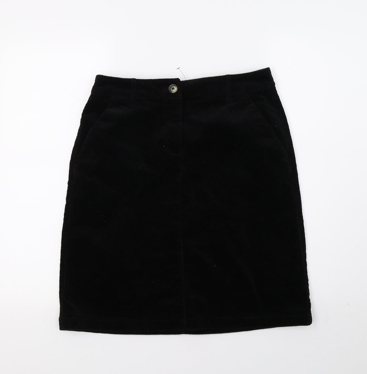 M&Co Womens Black  Velvet A-Line Skirt Size 10