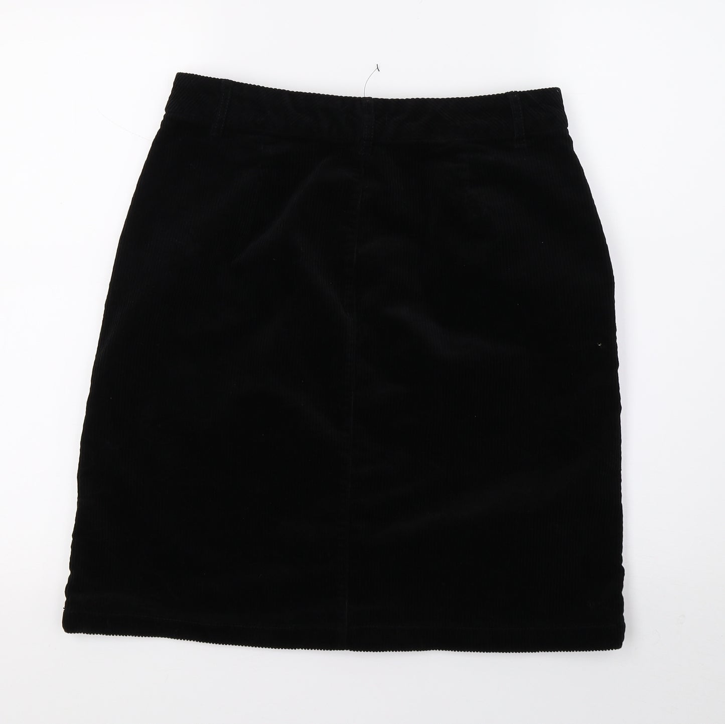 M&Co Womens Black  Velvet A-Line Skirt Size 10