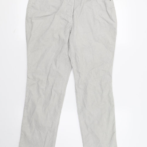 M&S Womens Grey  Denim Straight Jeans Size 10 L26 in