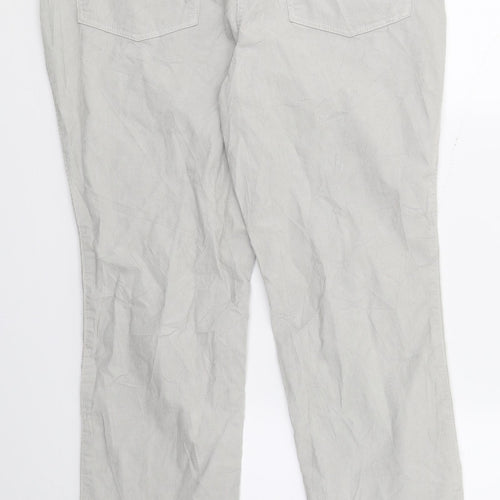 M&S Womens Grey  Denim Straight Jeans Size 10 L26 in