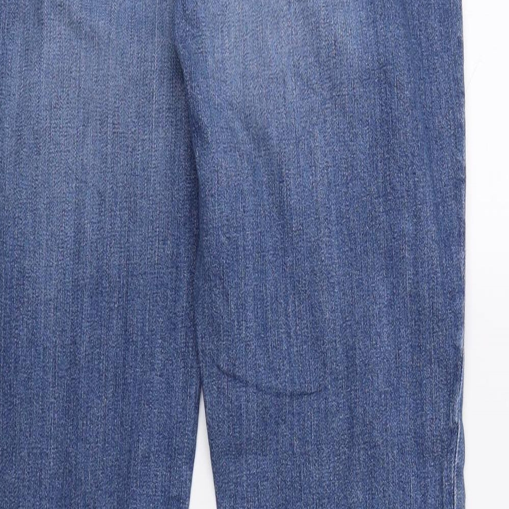 M&S Womens Blue  Denim Flared Jeans Size 12 L30 in