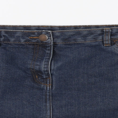 George Womens Blue  Denim A-Line Skirt Size 18