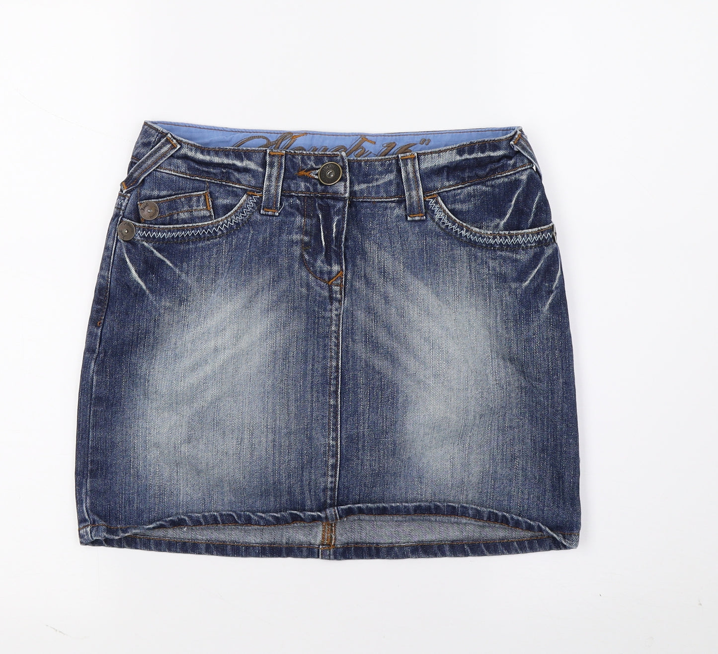 NEXT Womens Blue  Denim A-Line Skirt Size 6