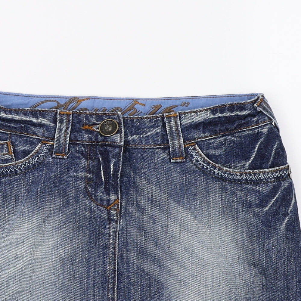 NEXT Womens Blue  Denim A-Line Skirt Size 6