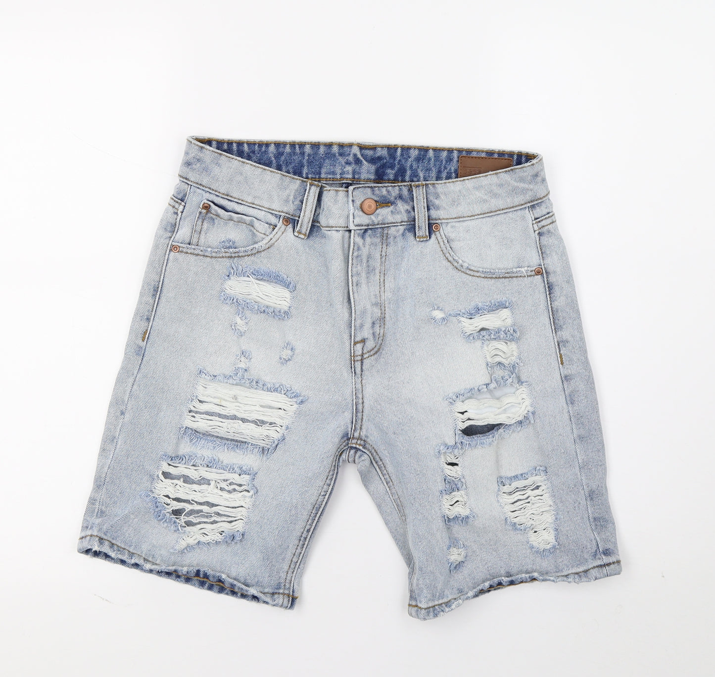 ASOS Womens Blue  Denim Boyfriend Shorts  - Distressed