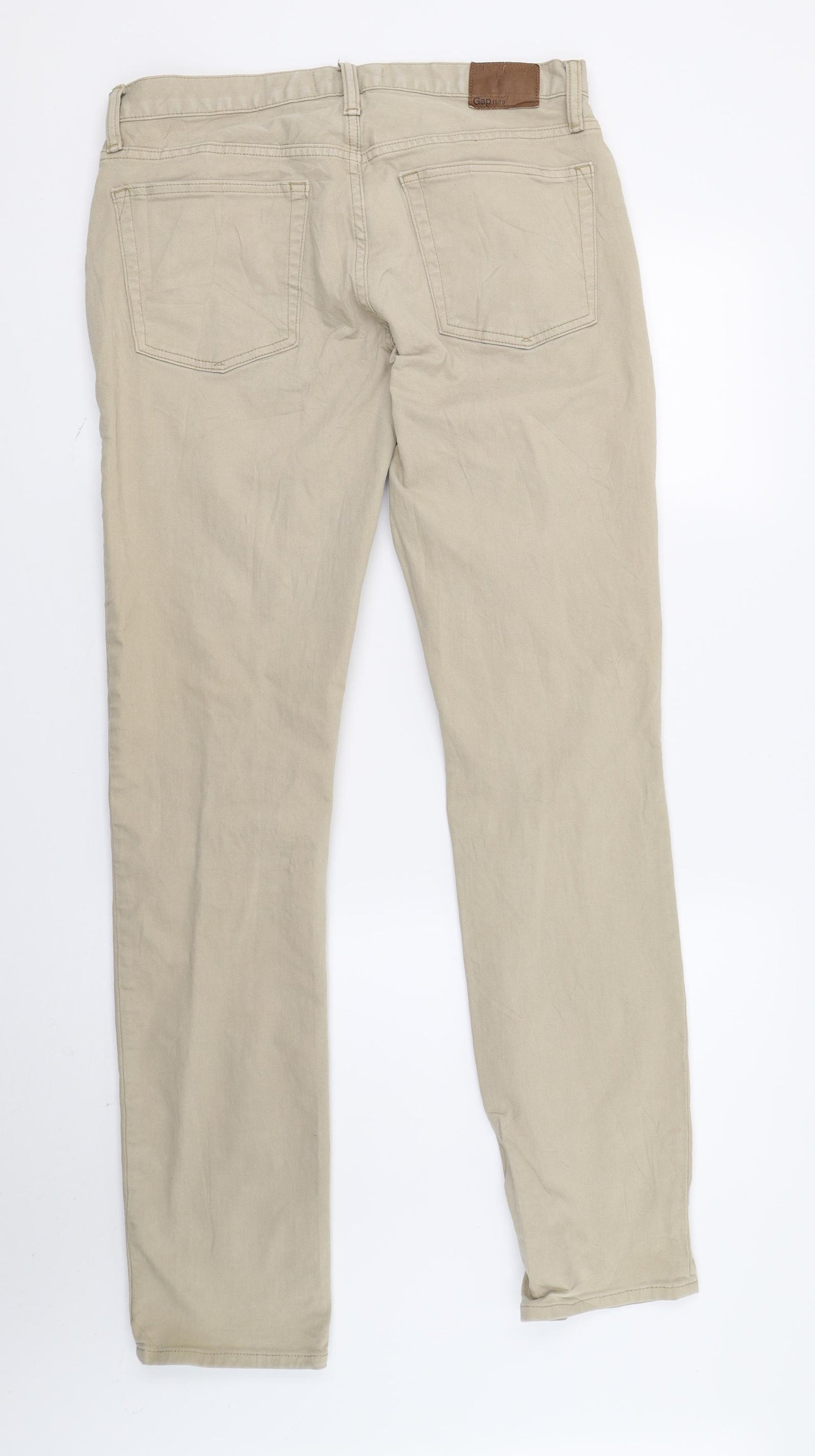 Gap Mens Beige  Denim Straight Jeans  L32 in