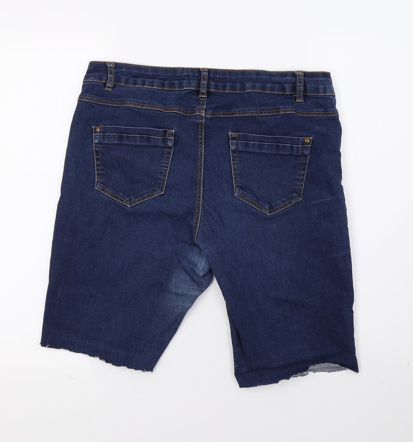 George Womens Blue  Denim Cargo Shorts Size 16