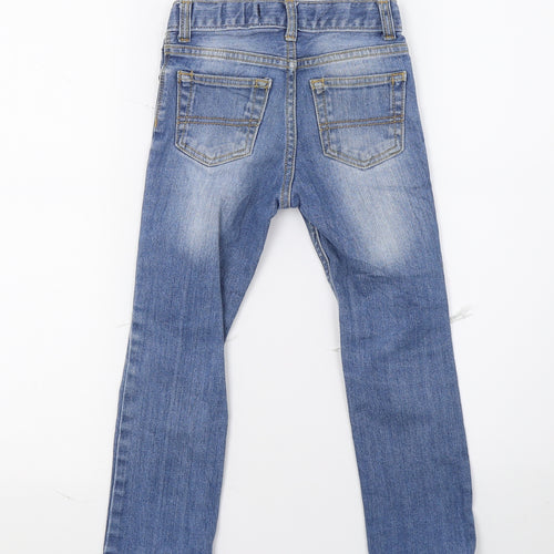 Preworn Girls Blue  Denim Skinny Jeans Size 5 Years - Distressed