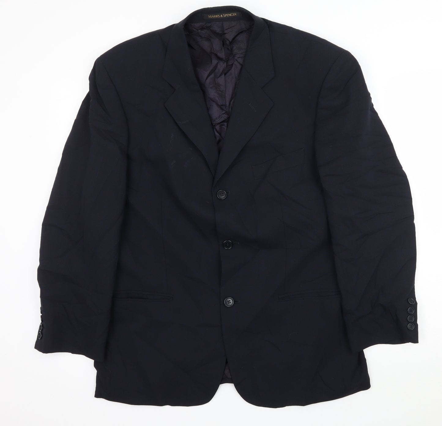 St Michael Mens Blue   Jacket Suit Jacket Size L