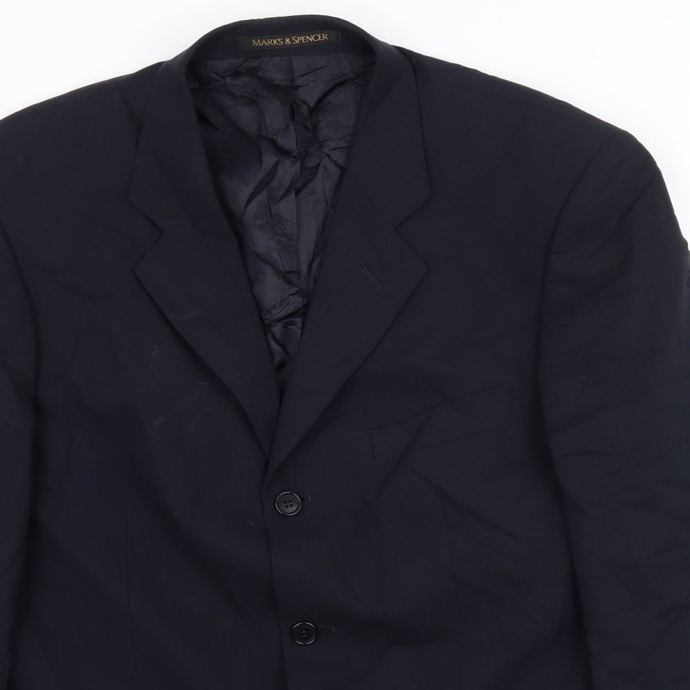 St Michael Mens Blue   Jacket Suit Jacket Size L