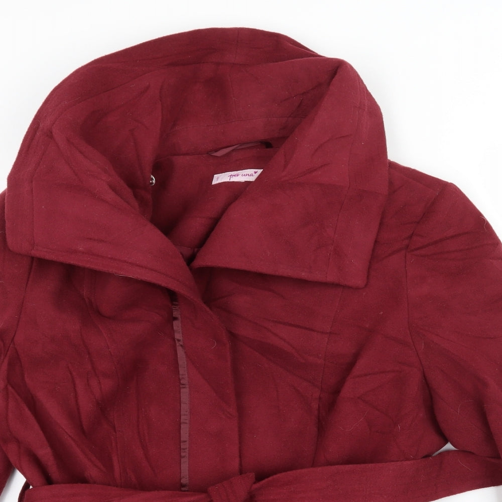 Per Una Womens Purple   Pea Coat Coat Size 16