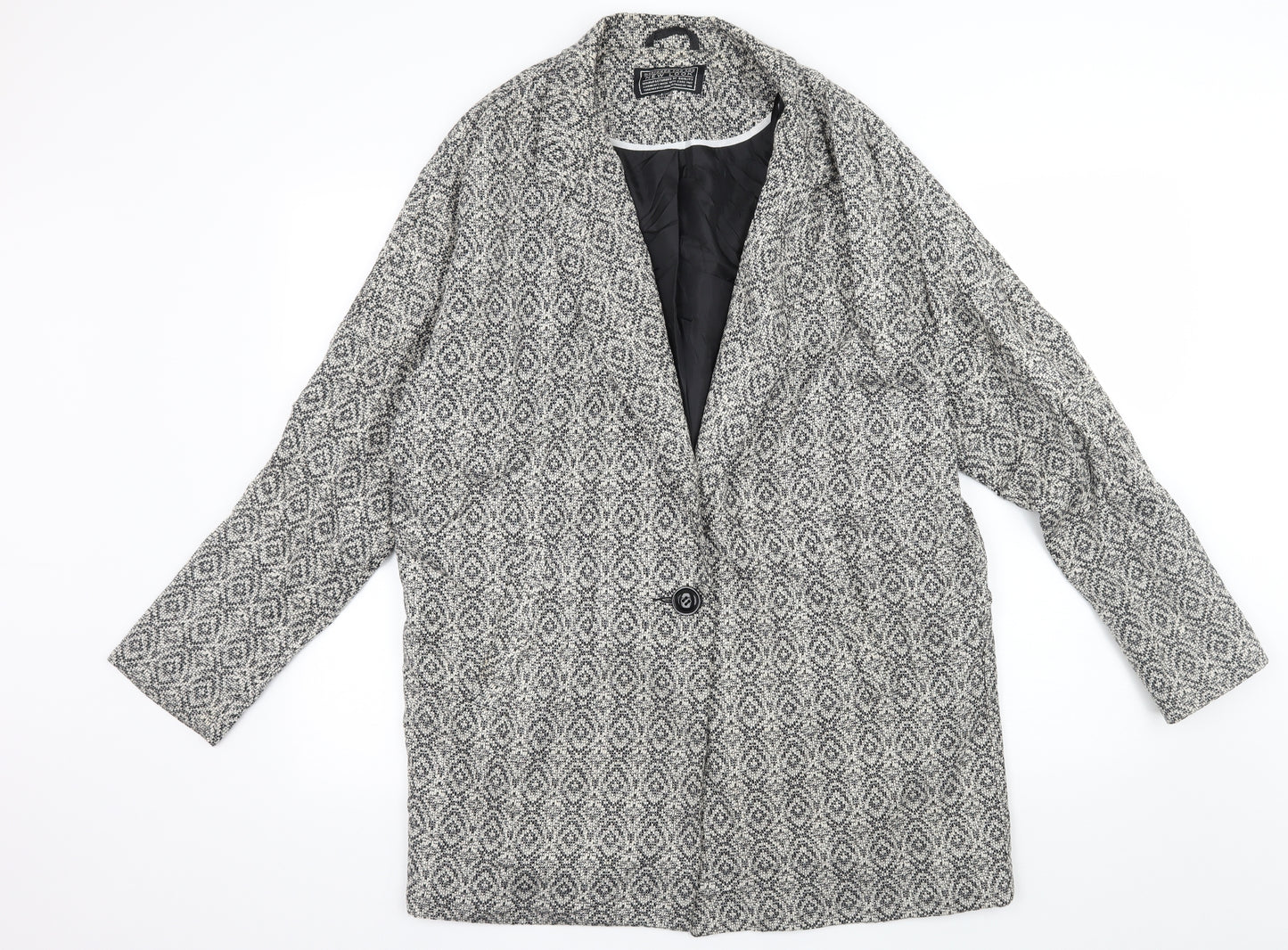 New Look Womens Grey   Jacket Blazer Size 16