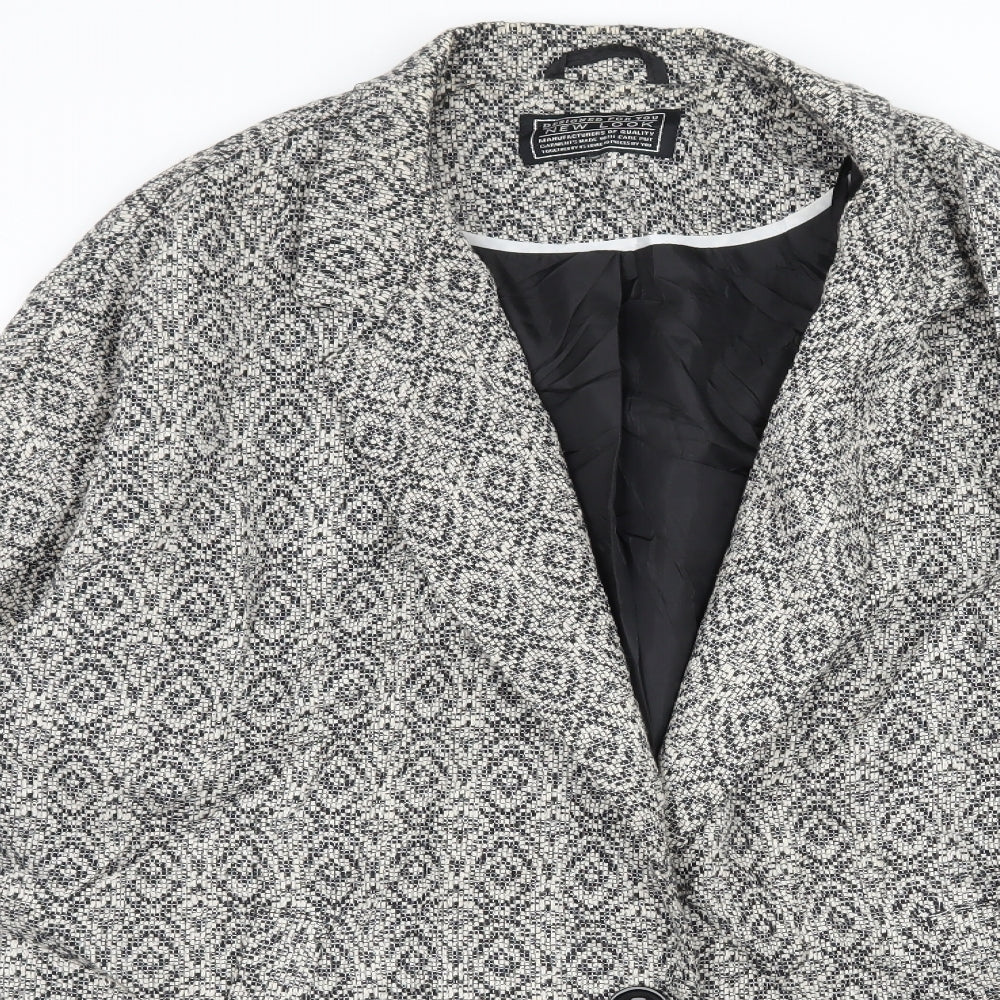 New Look Womens Grey   Jacket Blazer Size 16