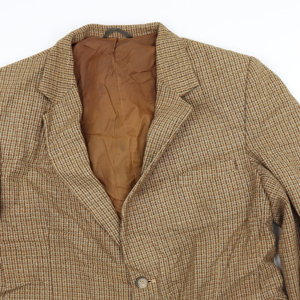 Preworn Mens Brown Striped  Jacket Suit Jacket Size L