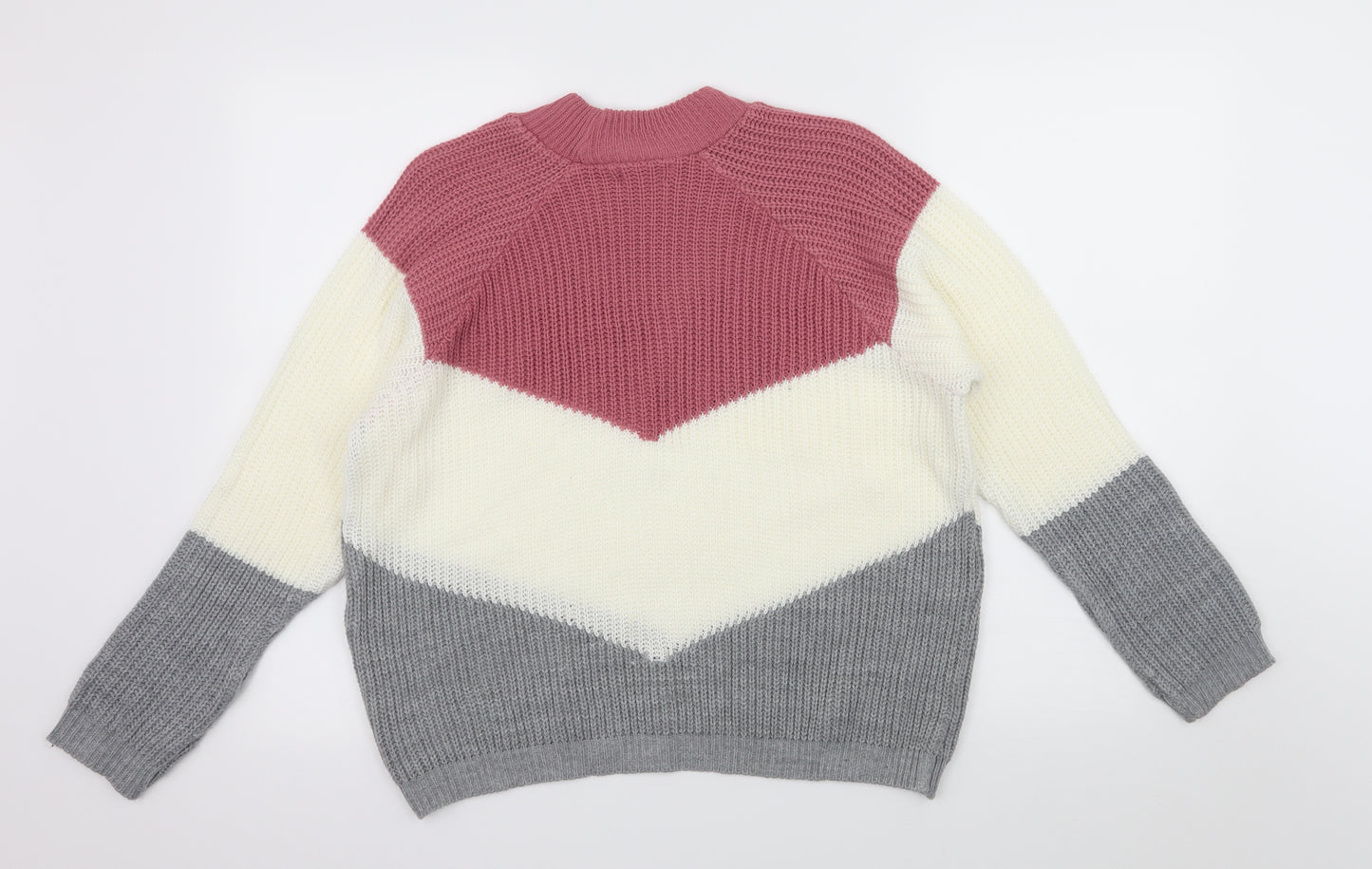 Select Womens Multicoloured Striped Knit Pullover Jumper Size 12